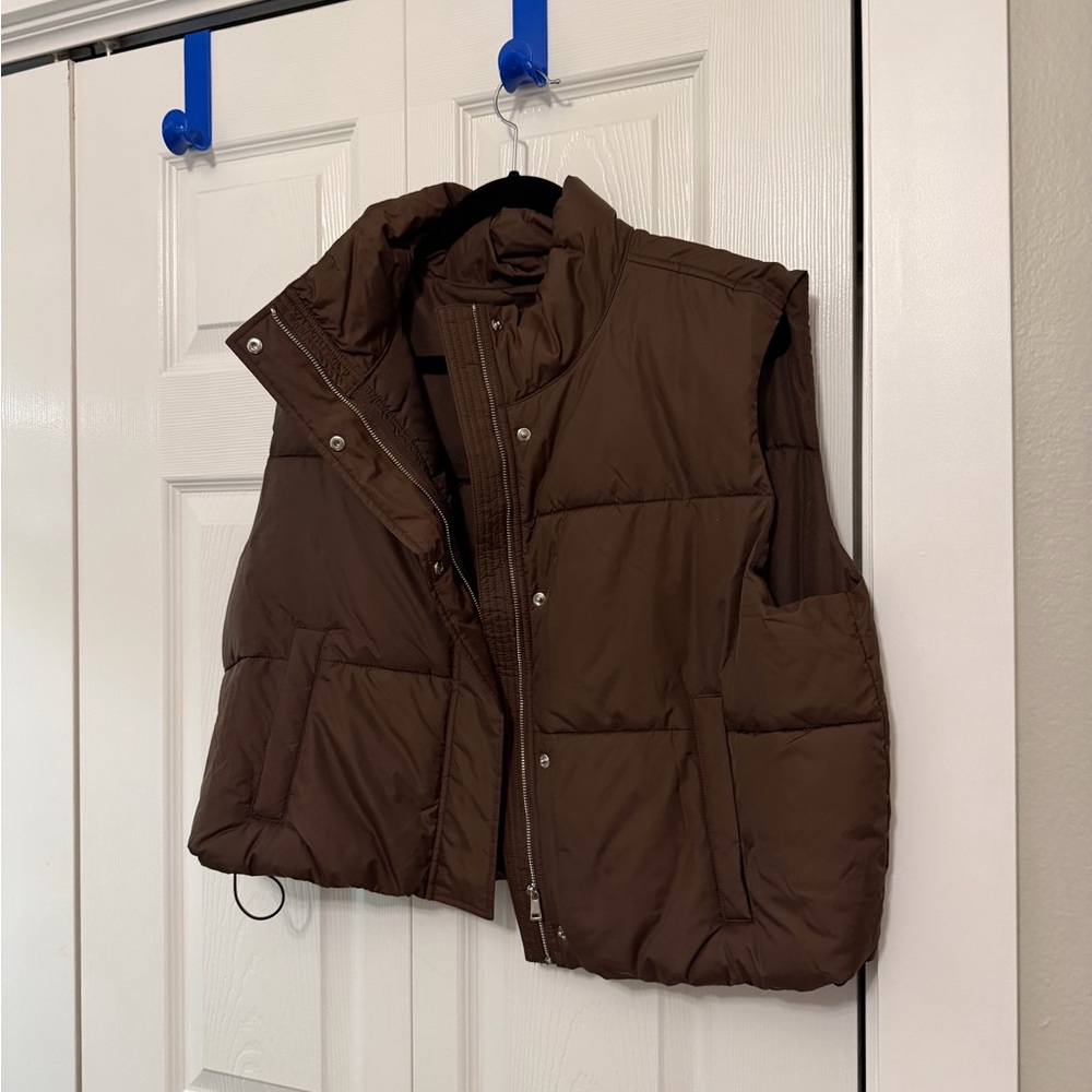 Woman’s  Brown Puffer Vest Loft